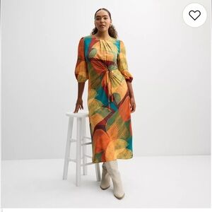 Multicolor Midi Dress